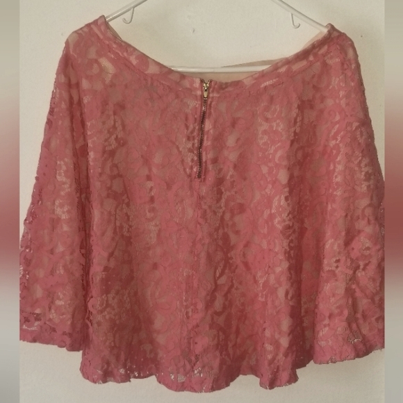 Gorgeous Coral Lace Flare Skirt H&M - Picture 3 of 5